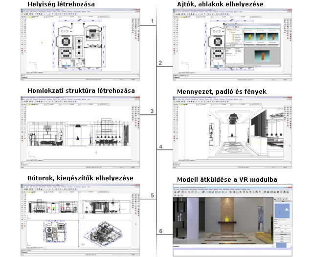 belsőépítészeti tervező program  AutoCAD klón modu referencia kép2